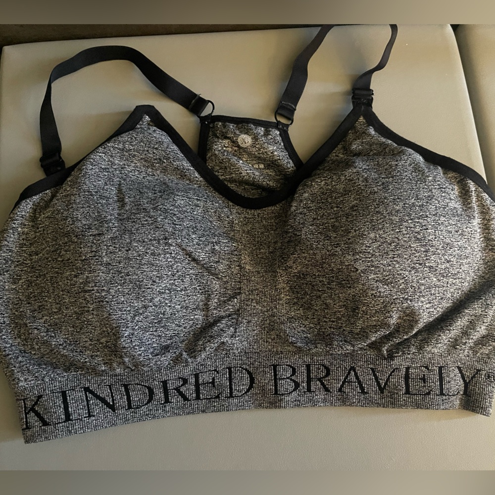 Kindred Bravely Black and Gray Sports Bra